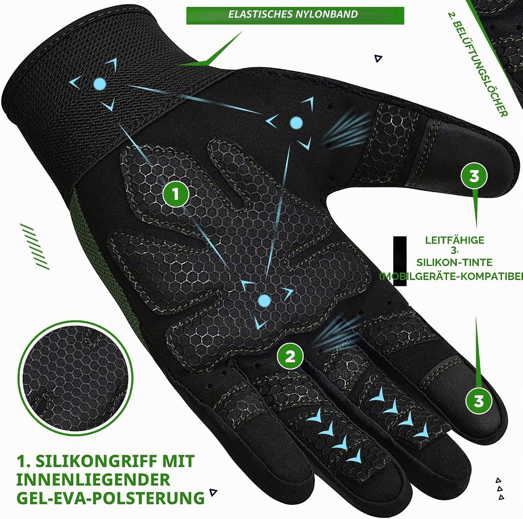 RDX Fitness Handschuhe Vollfinger Damen Herren, Gewichtheben Touchscreen Trainingshandschuhe, Bodybu