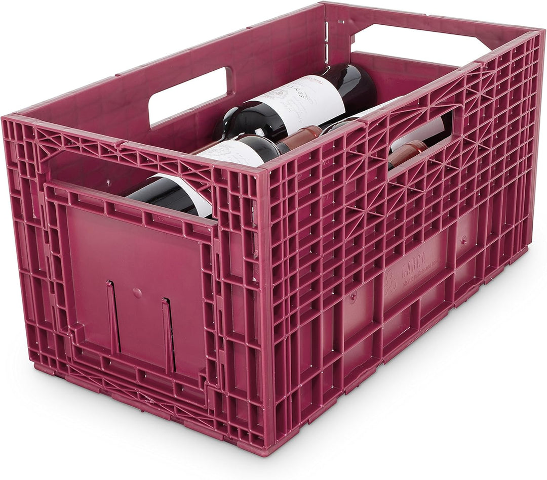 6er Set WEINBOX-Das Flexible Weinregal, Kunststoff, weinrot, 48.5x26.6x24.7 cm Weinrot 48.5x26.6x24.