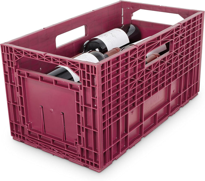 6er Set WEINBOX-Das Flexible Weinregal, Kunststoff, weinrot, 48.5x26.6x24.7 cm Weinrot 48.5x26.6x24.