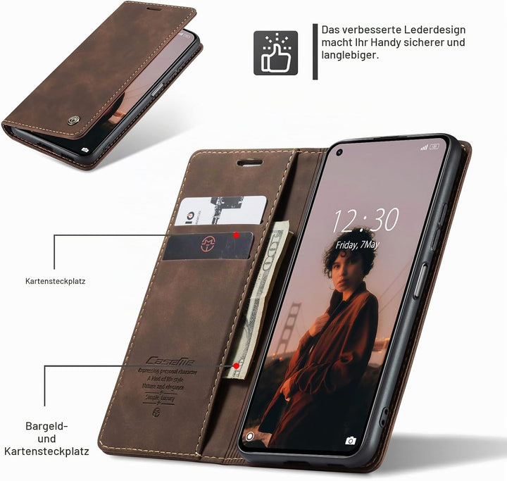 Handyhülle für Xiaomi Mi 11 Lite 4G / 5G / NE Hülle, Klapphülle Premium Lederhülle Klappbar Flip Cas