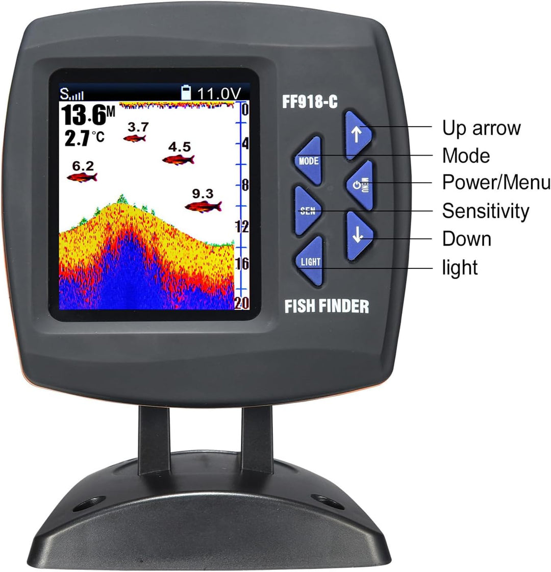 Fischfinder Kabelgebundener Sensor 45 Grad Unterwasser-Angelkamera Tragbarer LCD-Fischsucher Wasserd
