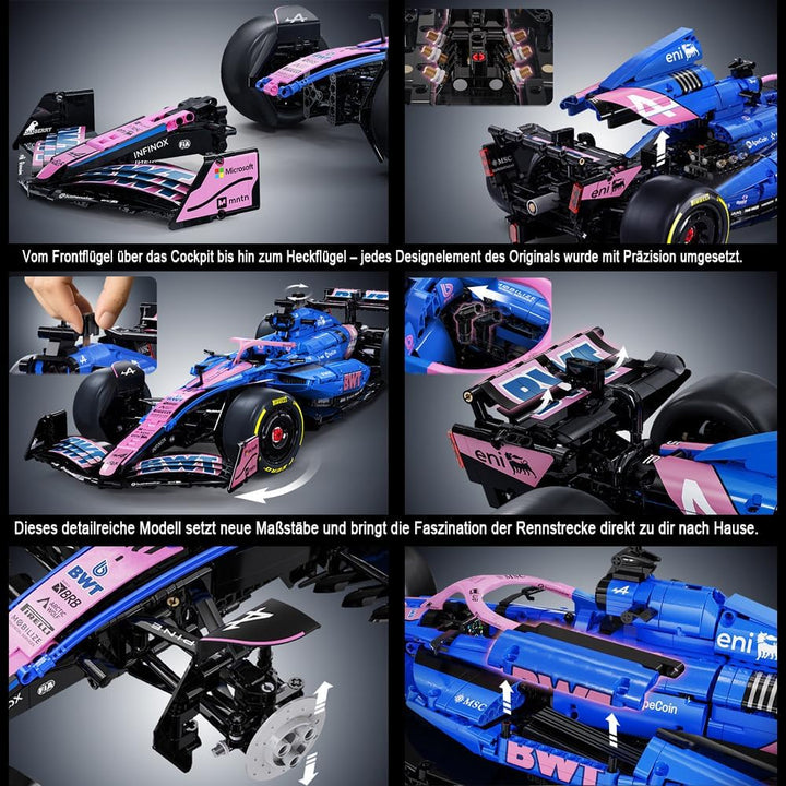 Technik F1 Auto für CADA F1 Team A525 Rennwagen, 2170+ Teile Technik Rennauto, C64012W Rennautos Bau