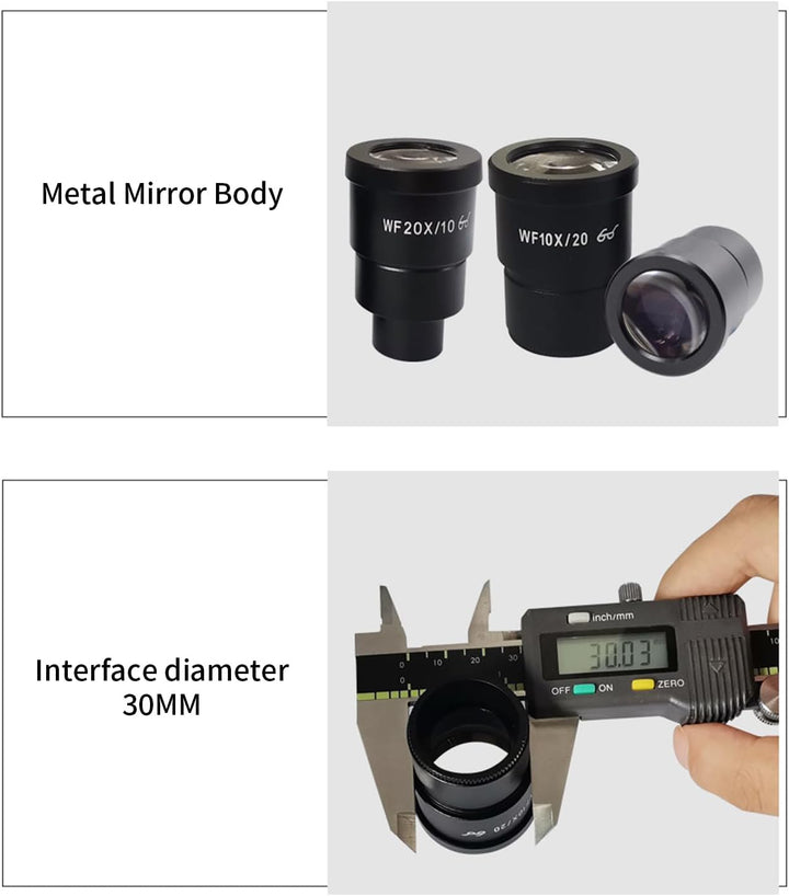 1 Stücke WF20X/10 Super Weitfeld 20X Stereo Mikroskop Okular Montage Grösse 30mm Für Triocular Binok