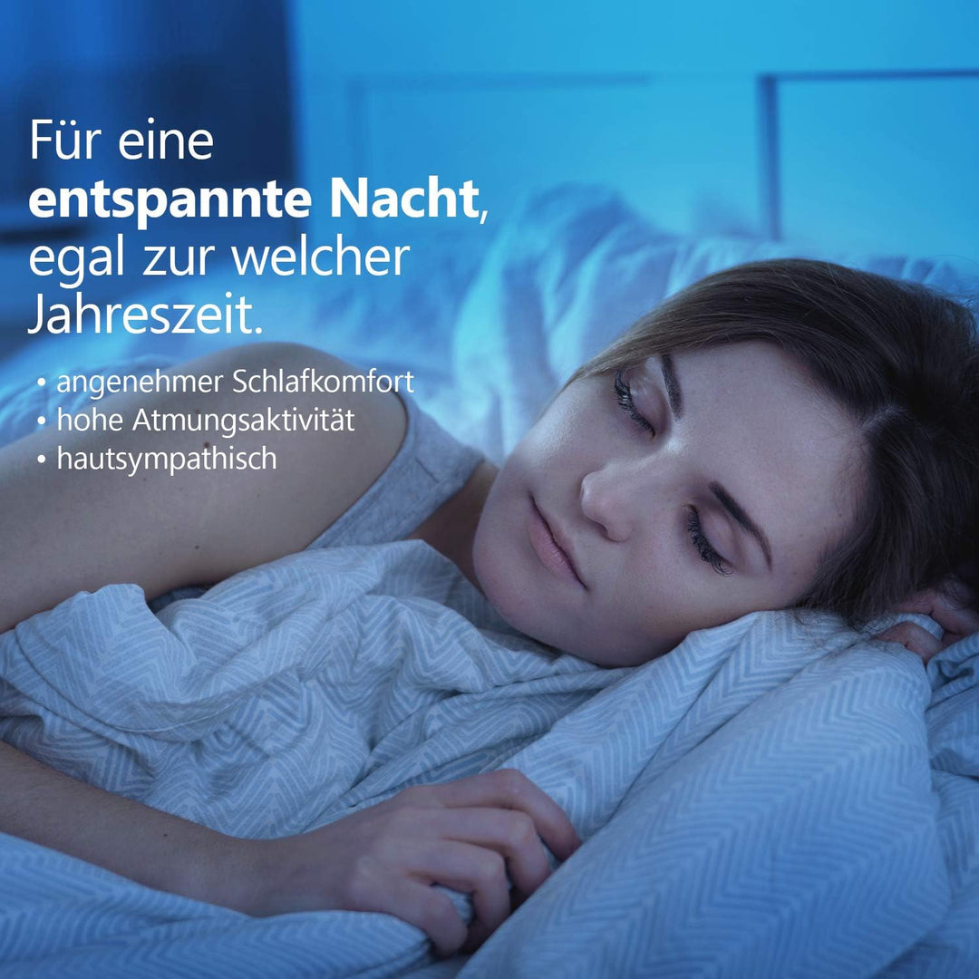 PROCAVE TopCool 4 Jahreszeiten Qualitäts-Bettdecke mit Druckknöpfen für Winter und Sommer | Soft-Kom