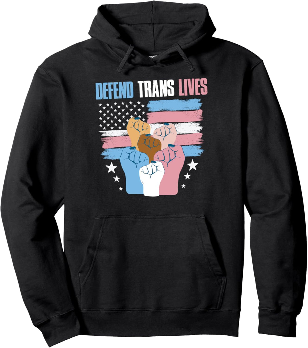Defend Trans Lives Pullover Hoodie