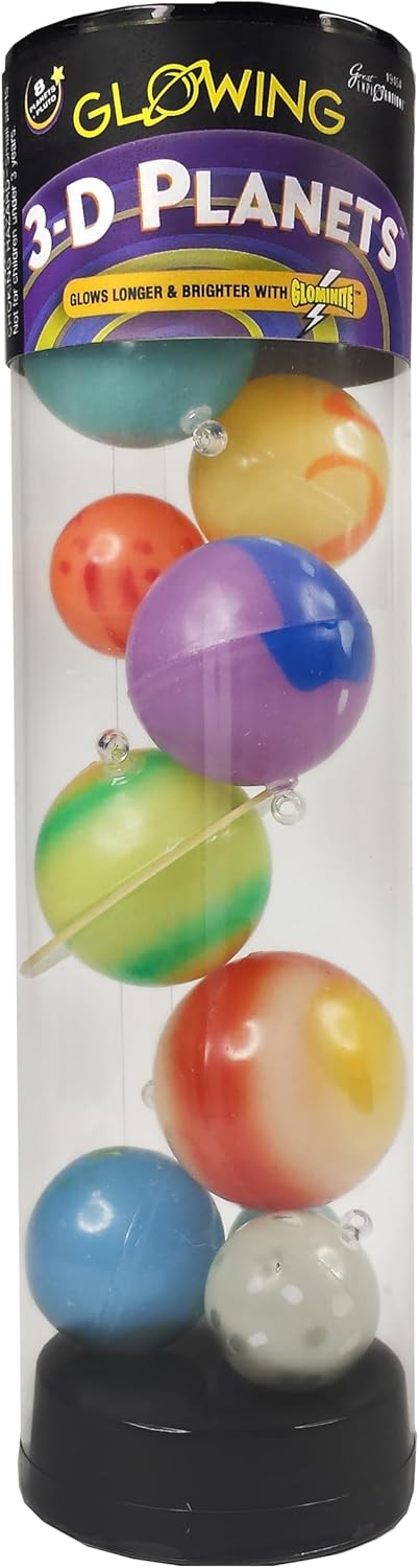 University Games 3-D Planets in a Tube Glow-in-The-Dark 1 3D-Planeten, 1 3D-Planeten