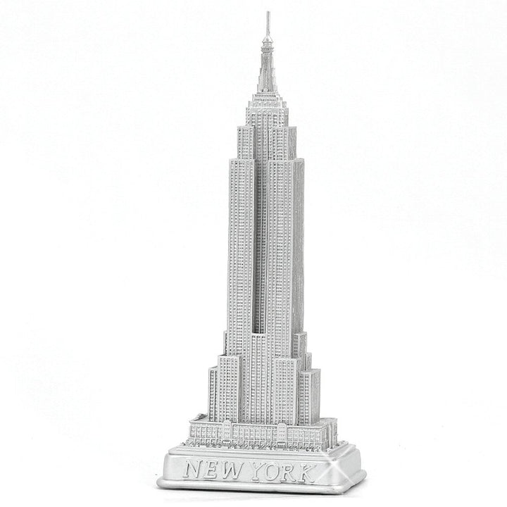 Empire State Building Statue from New York City Silver 23cm NYC Statues Collection