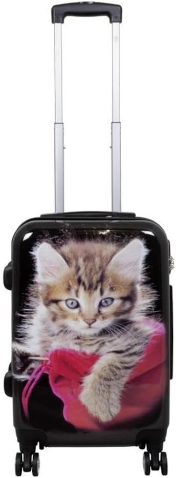 Hartschalen Koffer Trolley mit hochwertigem Motiv Print Kätzchen Handgepäck, Grösse M Kätzchen M, Kä