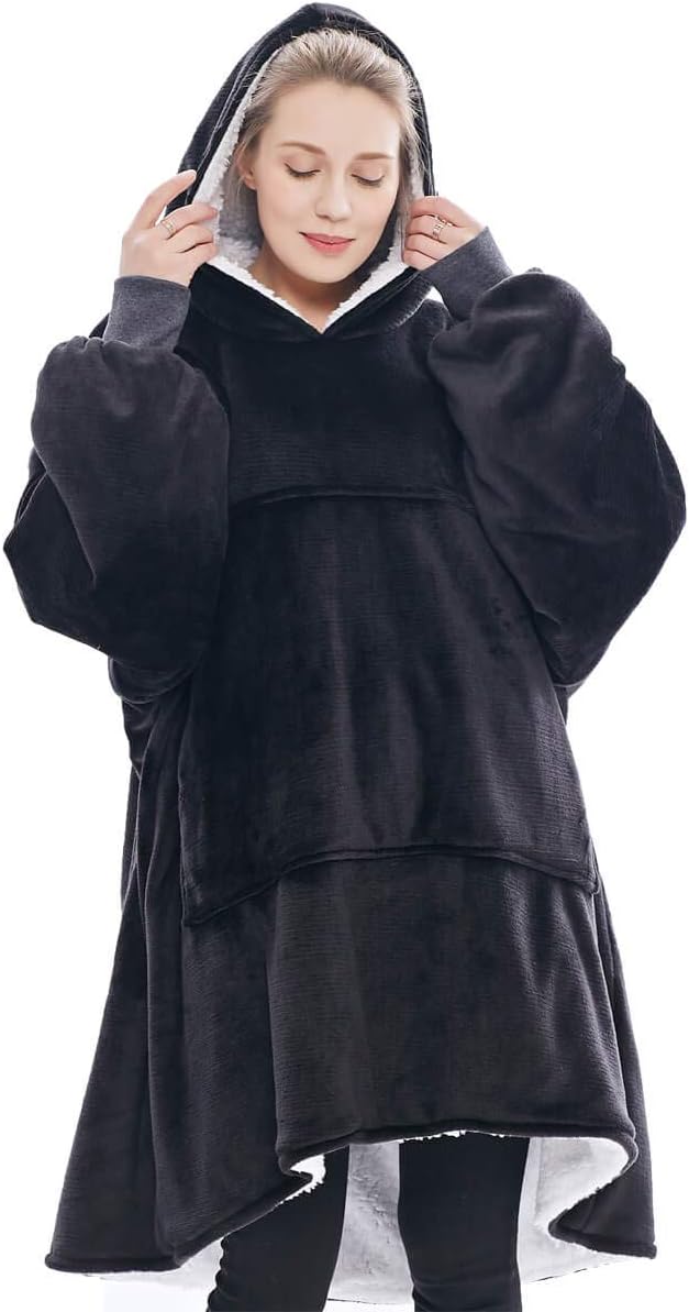 Übergrosse Hoodie Sweatshirt, Original Decke Sweatshirt, super weiche gemütliche warme komfortable R