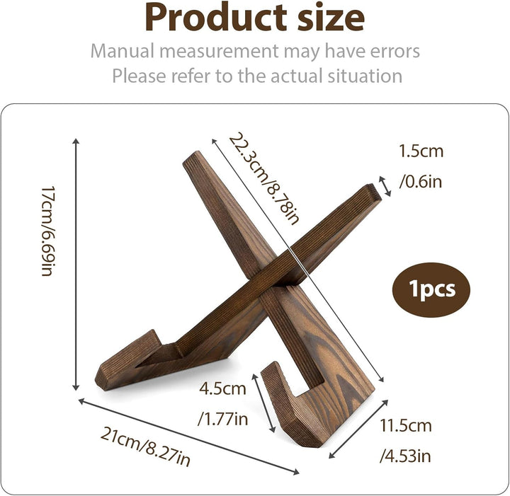 Wooden Plate Stand, Tellerhalter aus Kiefernholz, Kochbuch Ständer, Holz Dekorative Ständer, für gro