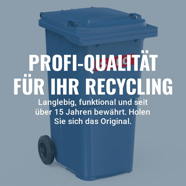 plasteo SULO Mülltonnen 2X 240L HD-PE UV-beständig Made in Germany | 2 robuste 240L Abfalltonnen aus
