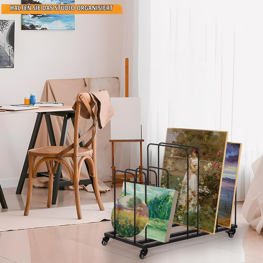 uyoyous Mobile Kunst-Trockengestell 85×69×44cm Trockengestell für Kunst Einstellbares Intervall Kuns