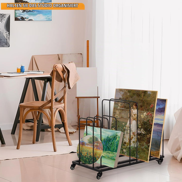 uyoyous Mobile Kunst-Trockengestell 85×69×44cm Trockengestell für Kunst Einstellbares Intervall Kuns