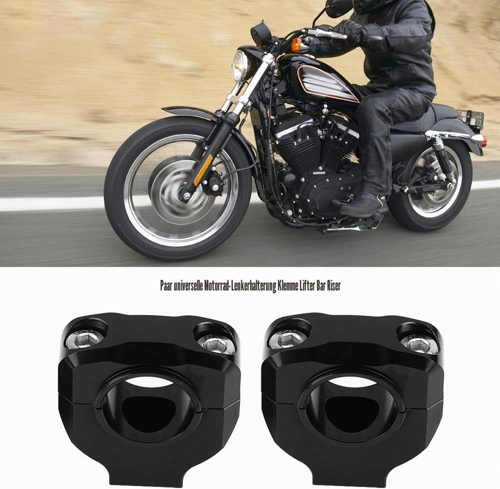 Lenkererhöhung, Aluminiumlegierung Universal Motorrad Lenkerhalterung Klemmheber Bar Riser 28mm