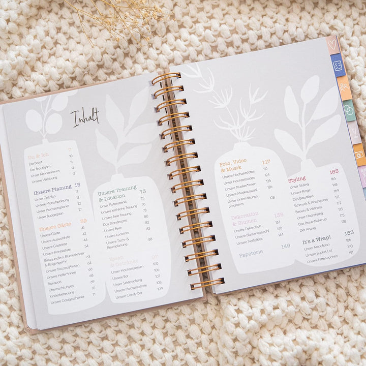 Visual Statements - Hochzeitsplaner - Organizer & Buch - Hochzeitsvorbereitung - Hochzeitskalender -
