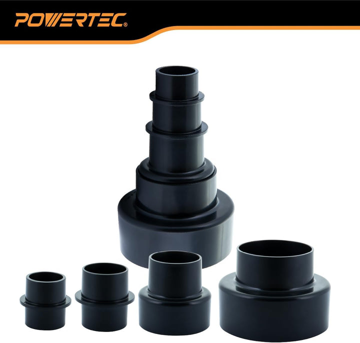 POWERTEC 70297 Modularer Schritt 4 in 1 Adapter - Shop Vac Staubsammler Schlaucharmaturen 1 Count (P