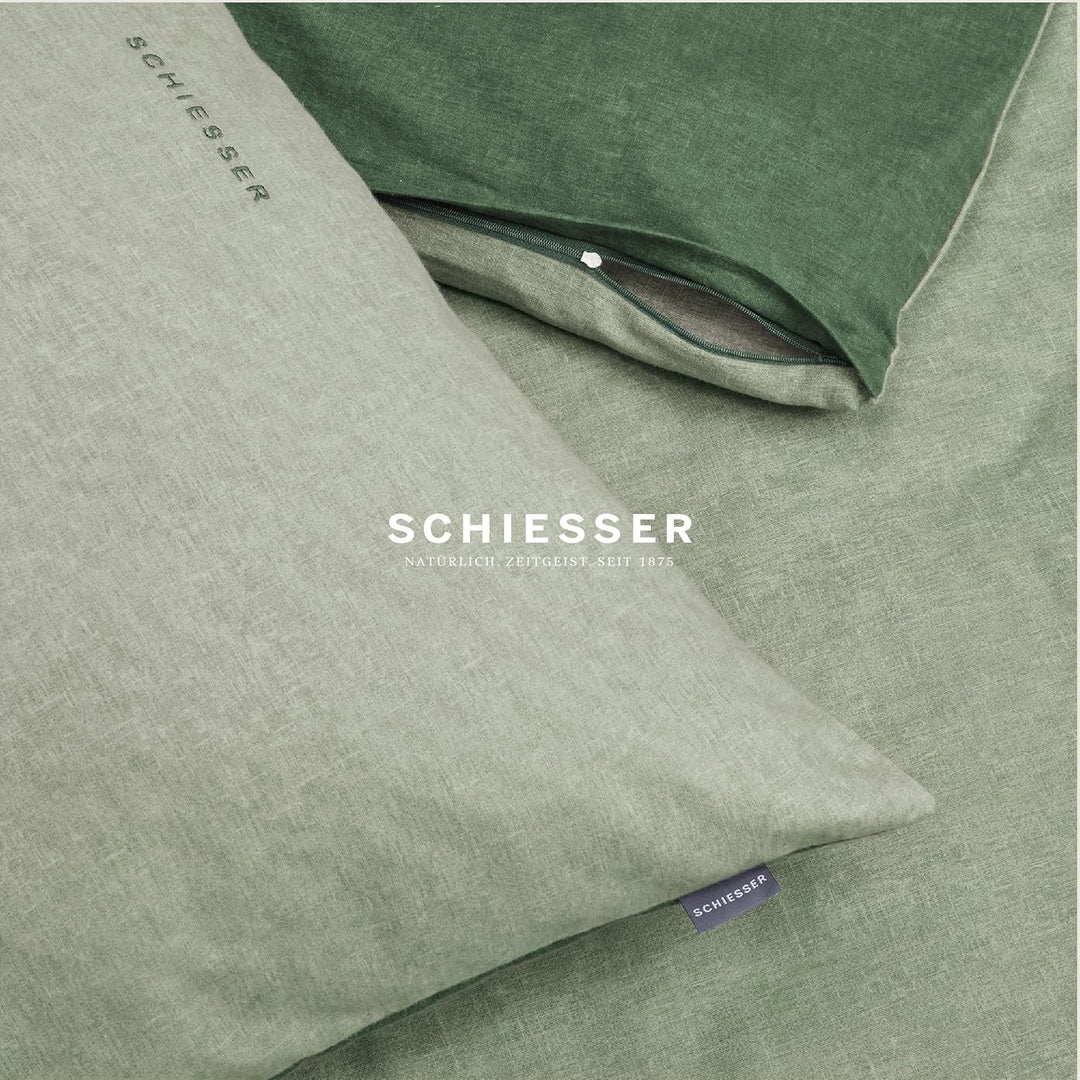 Schiesser Bettwäscheset Doubleface | Feinbiber | 100% Baumwolle aus nachhaltiger Produktion | 135x20