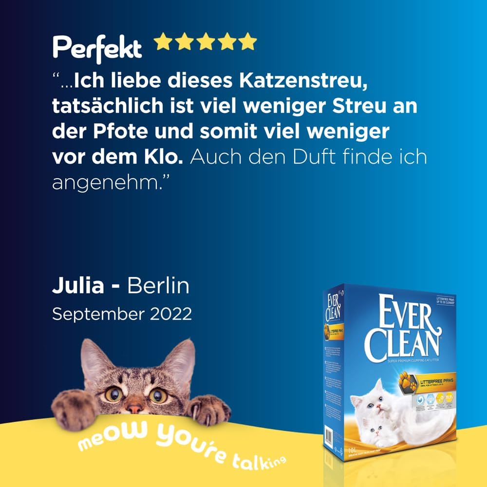 Ever Clean Litterfree Paws - Katzenstreu, 10 Liter, mit Duftstoffen