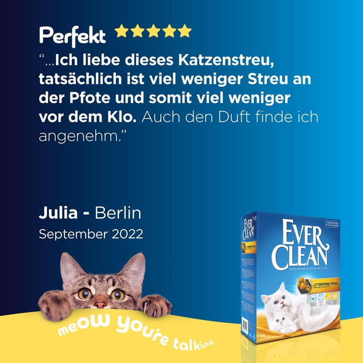Ever Clean Litterfree Paws - Katzenstreu, 10 Liter, mit Duftstoffen