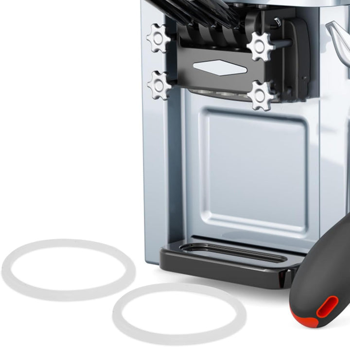 Dichtungsring für Eismaschine 2er Set – Silikon Ersatzdichtung 92 mm Weiss