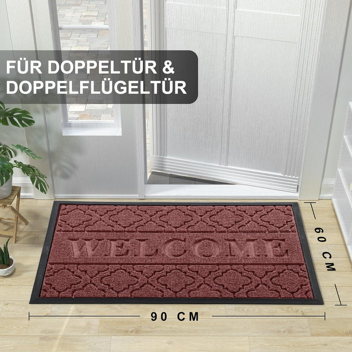 Yimobra Fussmatten – rutschfeste, waschbare, Strapazierfähige Türmatte für Haustüren, Flur, Büro – R