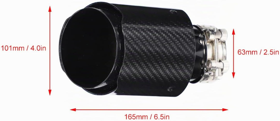 Hlyjoon Auto Auspuff Endrohr Einlass 63mm Auslass 101mm Auto Modifikation Zubehör Ersatzteile Fit fü