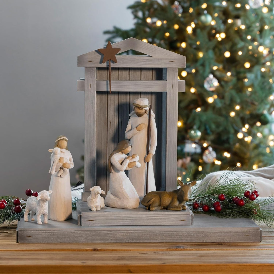 Willow Tree Krippe Deluxe Starterfiguren Plus Krippe 7-teilig Deluxe Starter + Creche, 7-piece, Delu
