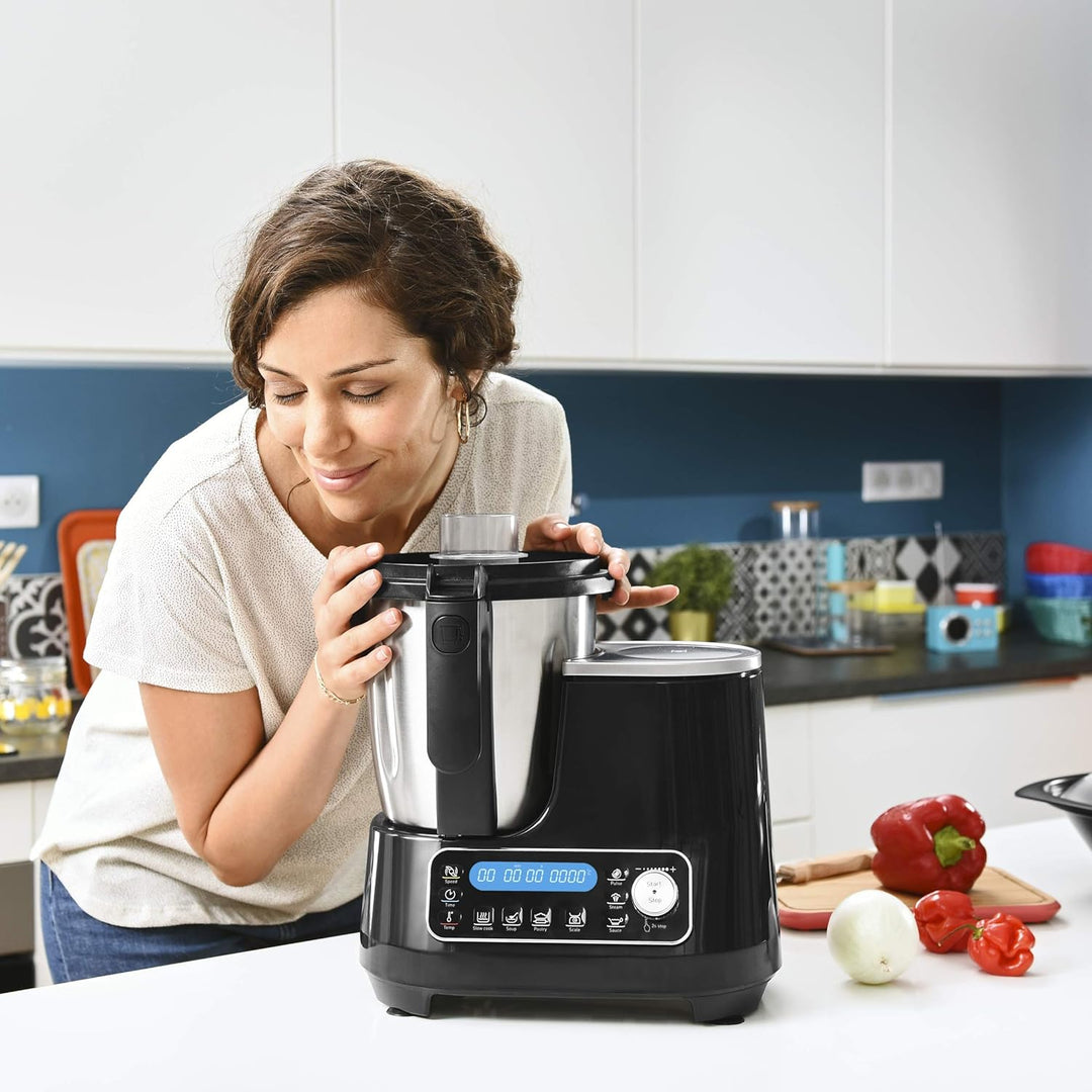 Moulinex HF4568 Clickchef Multifunktions-Küchenmaschine | 12 Geschwindigkeiten + Pulse | 5 Automatik