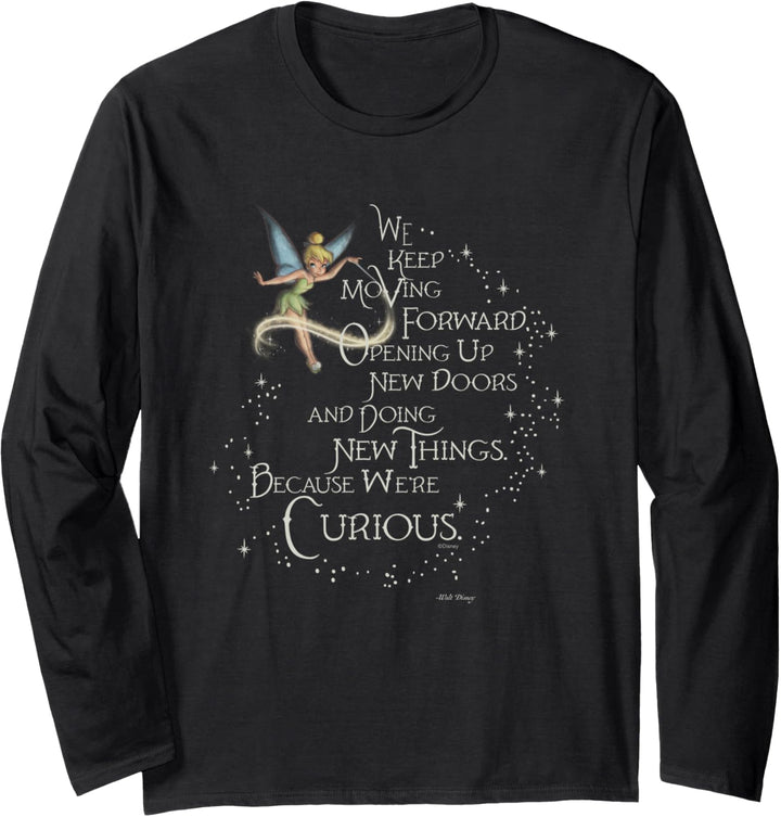 Disney 100 Walt Disney Quote Tinker Bell We’re Curious D100 Langarmshirt