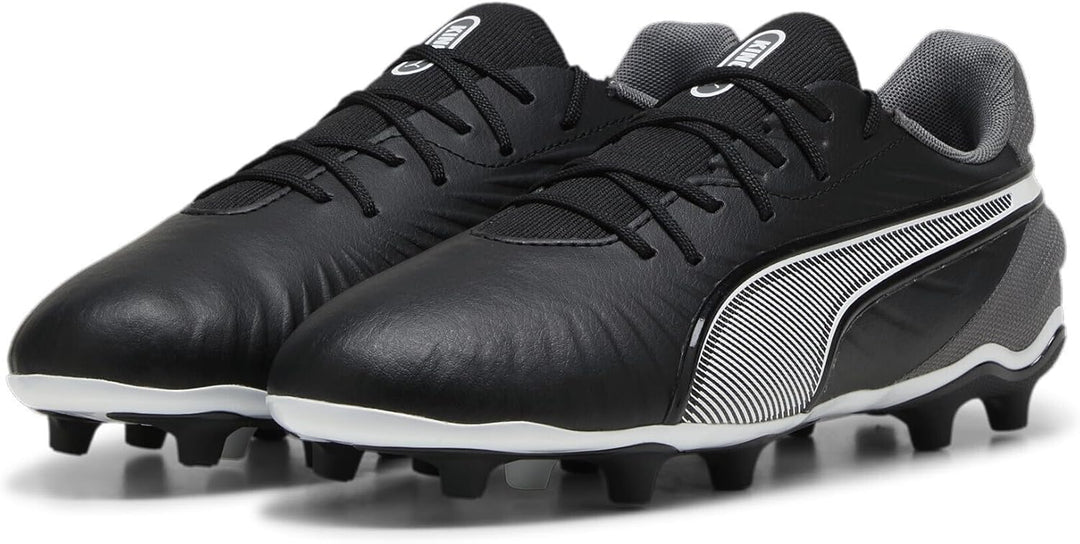 PUMA Unisex Kinder King Match Fg/Ag JrSoccer Shoe 29 EU Puma Black Puma White Cool Dark Gray, 29 EU