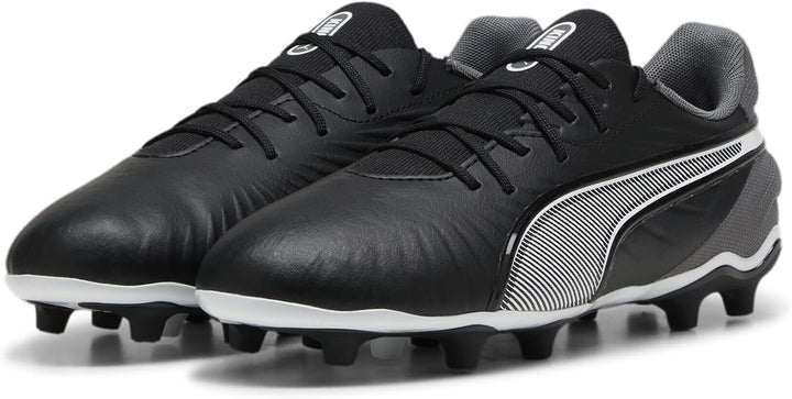 PUMA Unisex Kinder King Match Fg/Ag JrSoccer Shoe 29 EU Puma Black Puma White Cool Dark Gray, 29 EU