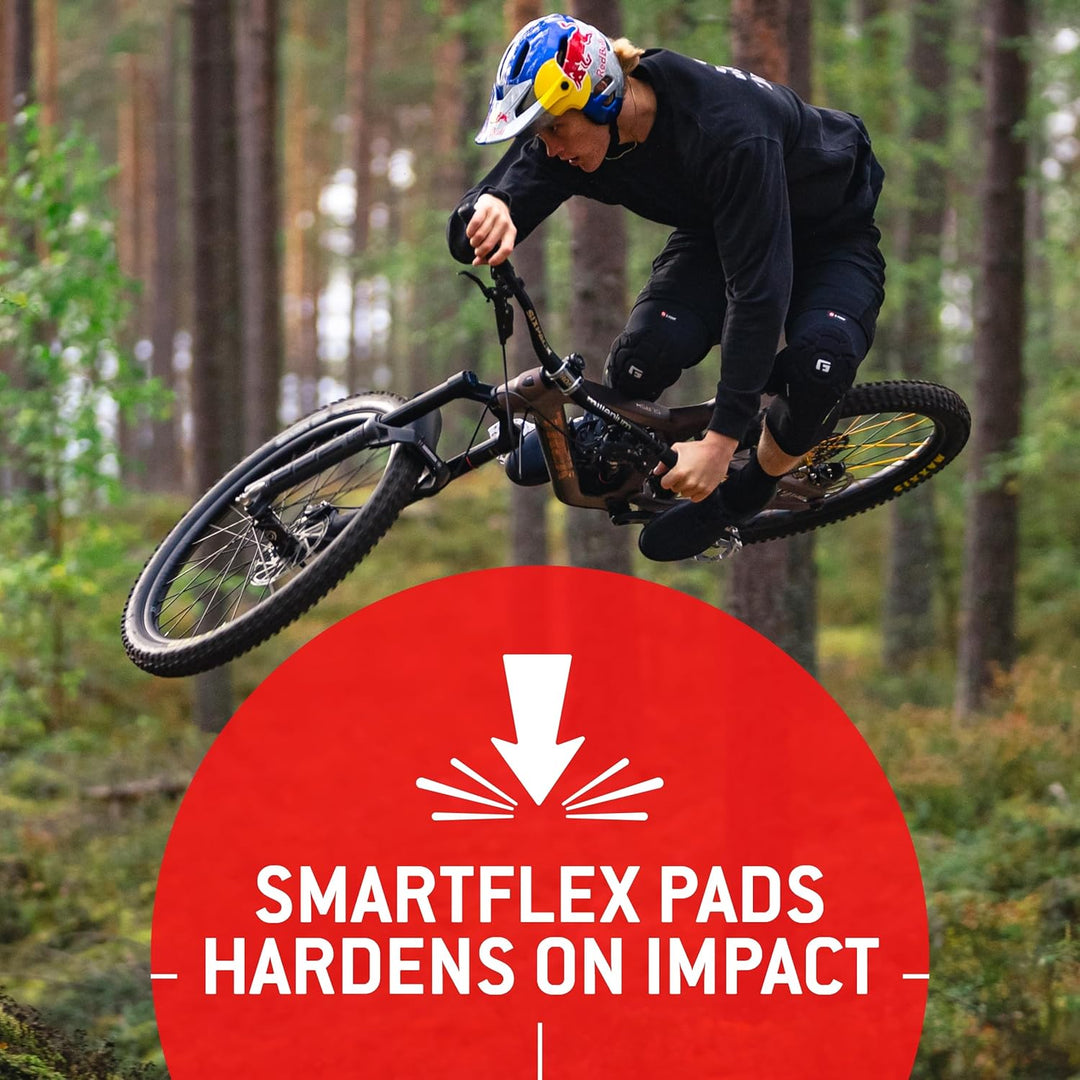 G-Form Pro Rugged 2 Knieschoner für Radsport, BMX, MTB, Downhill-Skateboard, Grösse S, Schwarz S Sch