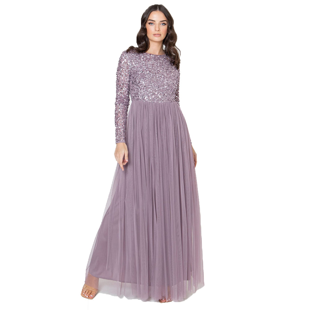 Maya Deluxe Damen Bridesmaid Dress Moody Lilac 44, Moody Lilac 44