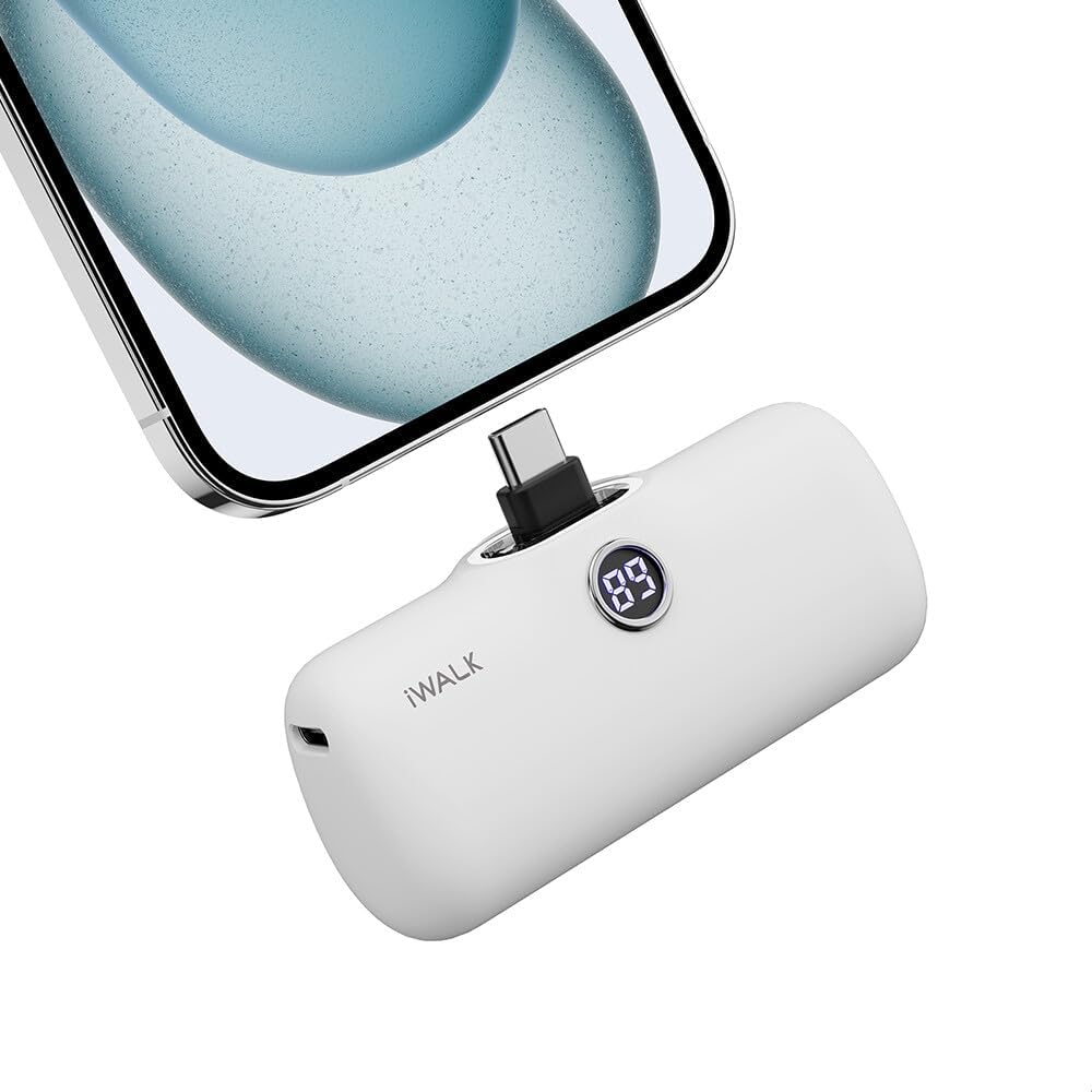 iWALK Powerbank 4800mAh[USB-C Version]， 20W Schnellladung Tragbares Ladegerät, Petit Externer Akku K