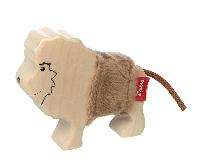 SIGIKID 39515 Holztier Löwe Cudly Wudly Mädchen und Jungen Babyspielzeug empfohlen ab 3 Jahren natur