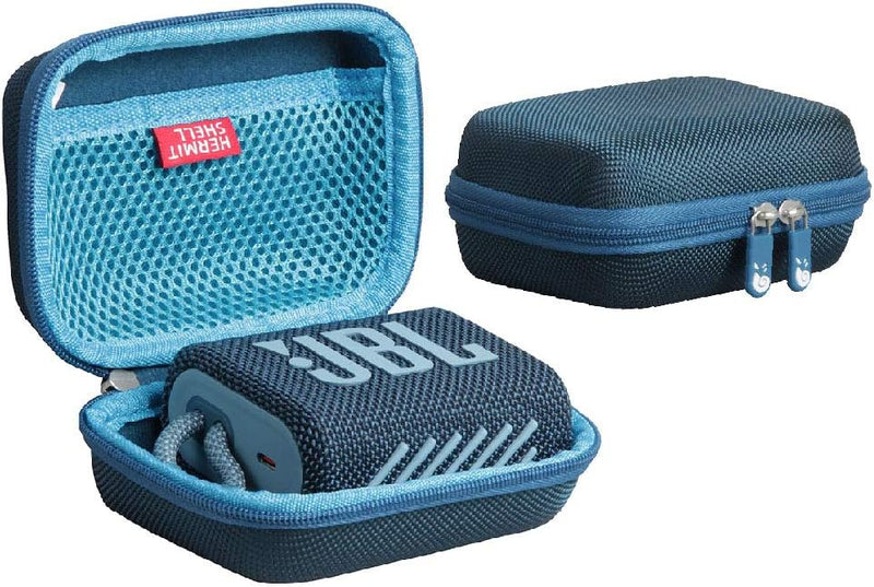 Hermitshell Hartschale für tragbaren Bluetooth-Lautsprecher JBL Go 3/JBL Go 4 (blau), Blau