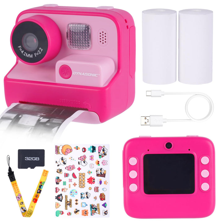 DYNASONIC Kinderkamera, wiederaufladbare Mini-Digitalkamera für Fotos und Videos. 48MP. 2.5k UHD mit