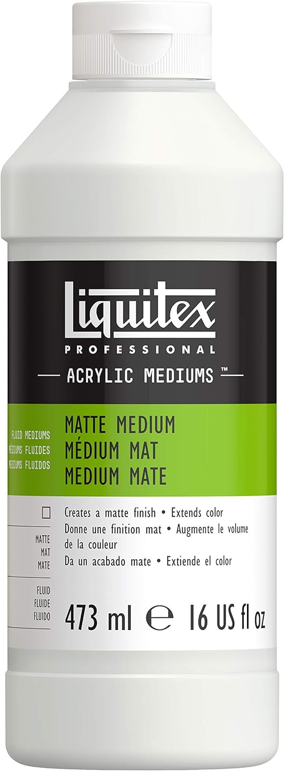 Liquitex 5116 Professional mattes Medium für Acrylfarben, verleiht Farben eine seidenmatte Oberfläch