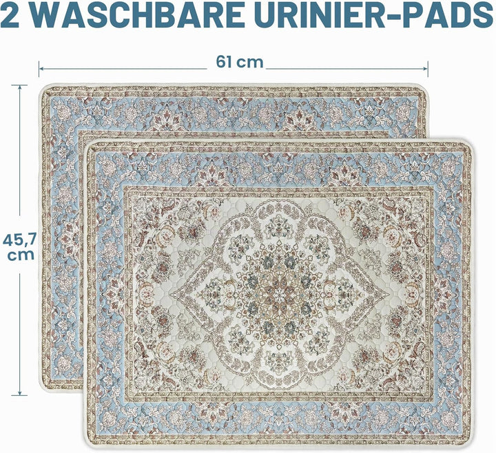 Waschbare Pinkelpads für Hunde, 2 Stück Wiederverwendbare Puppy Pads 60x45cm Super saugfähige wasser