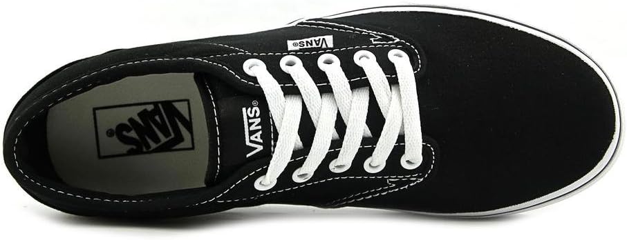Vans Damen Atwood Low-Top 38 EU Schwarz Canvas Blk Wht 187, 38 EU Schwarz Canvas Blk Wht 187