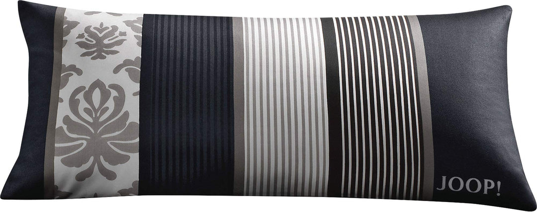 JOOP! 4022 Ornament Stripe Mako-Satin-Kissenbezug 40x80 schwarz-9 Kissenbezug einzeln 40x80 cm Schwa