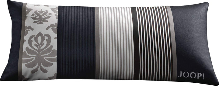JOOP! 4022 Ornament Stripe Mako-Satin-Kissenbezug 40x80 schwarz-9 Kissenbezug einzeln 40x80 cm Schwa