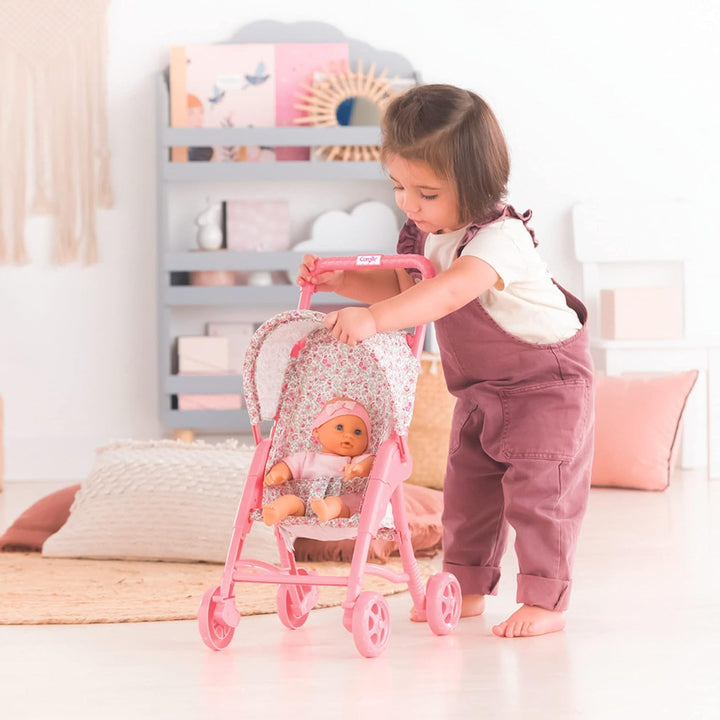 Corolle 9000110810 - Ma Premiere Poupee Puppenbuggy Floral, Puppenbuggy für alle 30cm Puppen, ab 18
