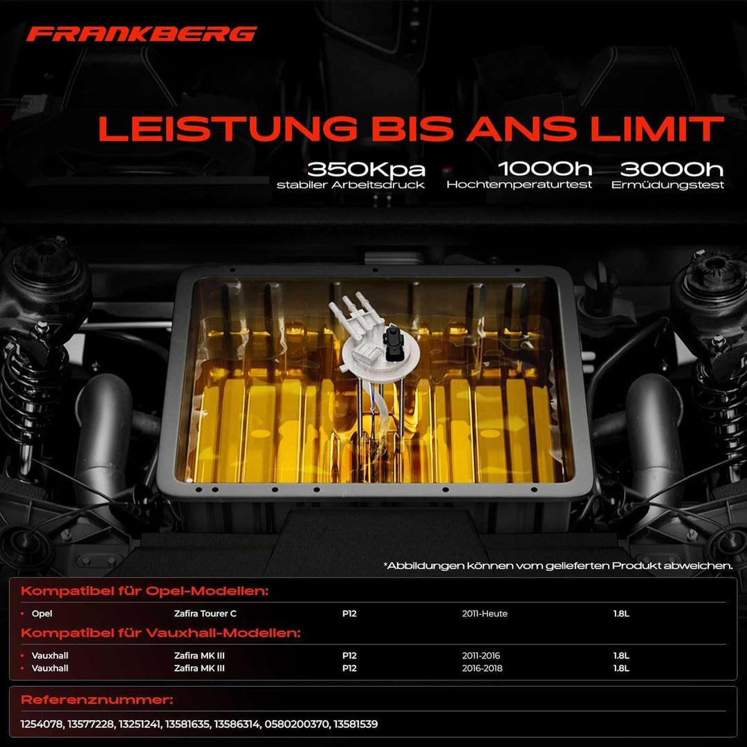 Kraftstoffpumpe Benzinpumpe für Zafira Tourer C MK III P12 1.8L 2011-2020 Benzin 1254078