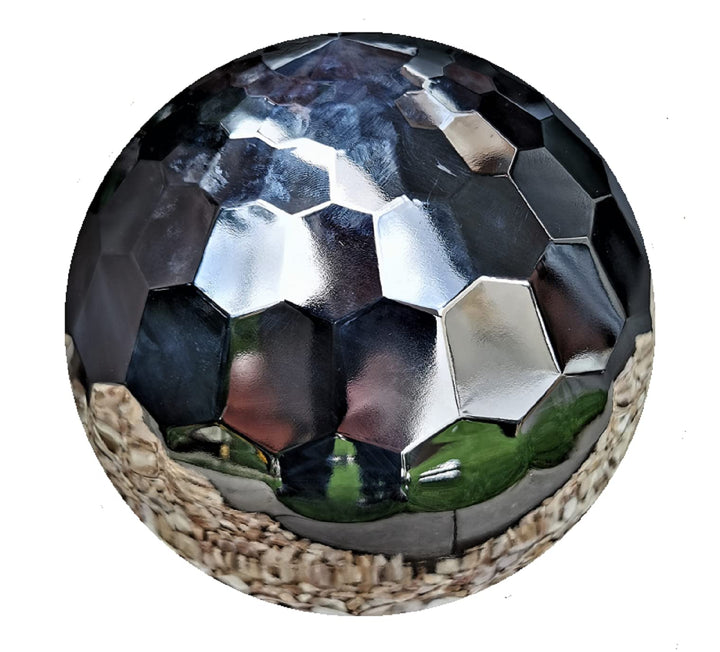 Dekokugel Diamond aus Edelstahl 20 cm poliert Dekorationskugel Edelstahlkugel