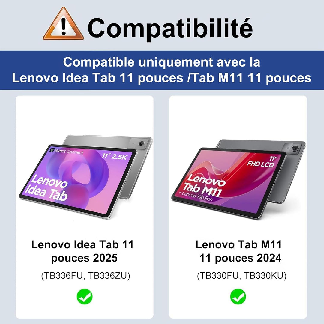 FOGARI Für Lenovo Idea Tab 2025 11/Tab M11 2024 11 Zoll Tastaturabdeckung | Abnehmbare Bluetooth-Tas