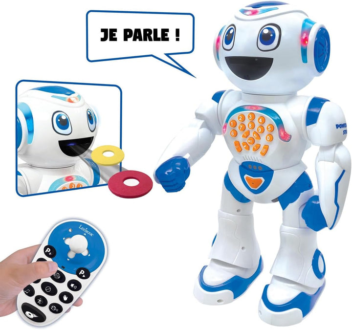 Lexibook Powerman Star ROB85FRLXB Ferngesteuerter Roboter, Sprechen und Gehen, programmierbar, STEM