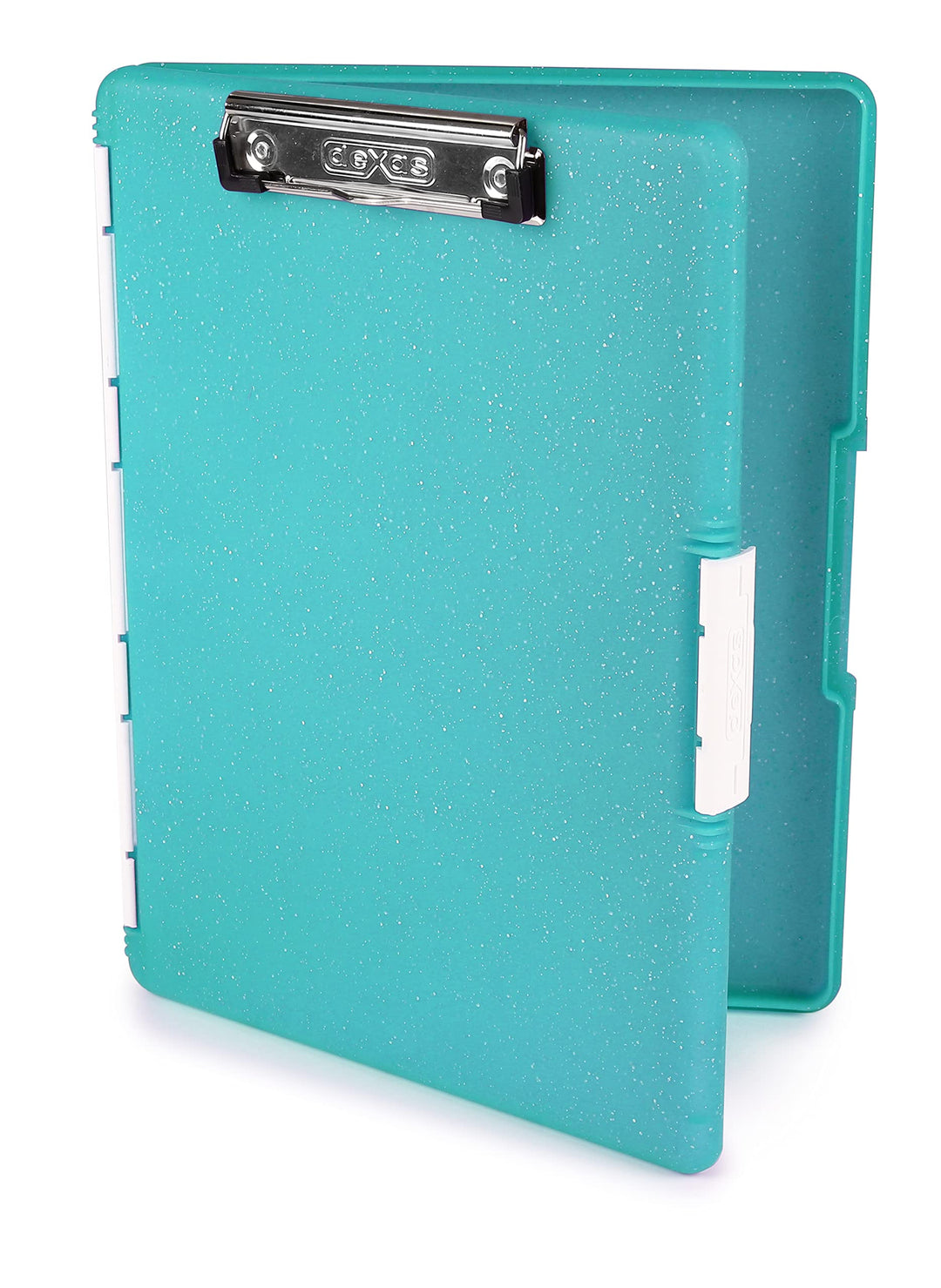 Dexas Slimcase 2 Klemmbrett mit seitlicher Ã–ffnung, 31,8 x 24,1 cm, Blaugrün Glitter Blaugrüner Gli