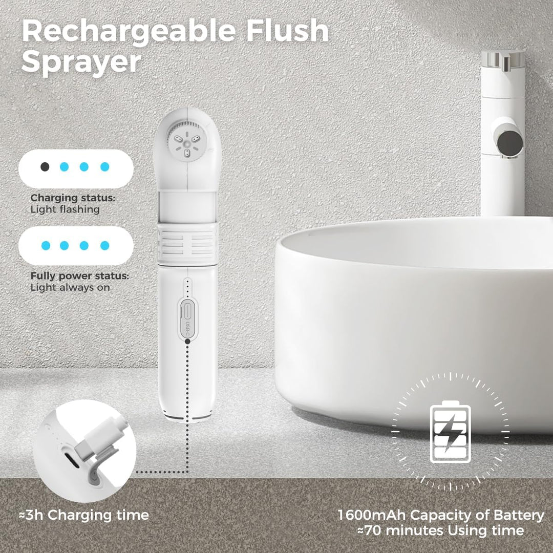 Tragbares Bidet-Sprühgerät Set mit 2,5L Wassertank Reise Bidet Mobiles Handbrause mit Wasserspeicher