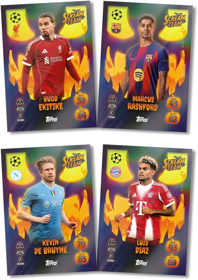 Topps UCC Match Attax 2025/26 - Update Eco Pack #1 - Scream Team - enthält 41 Karten, darunter 16 Ex